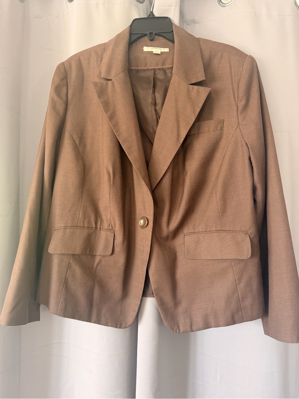EUC Merona Brown Single-Button Tailored Blazer
